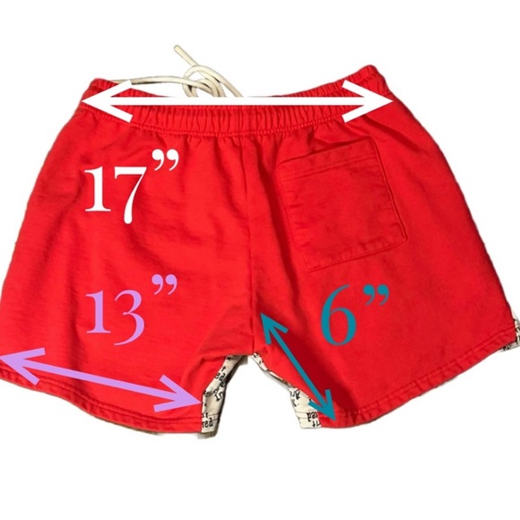Red Heritage Panel Hyde Park Graphic Shorts - Picture 6 of 8